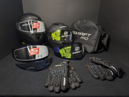 Combo Casco Shaft Black Series + Guantes